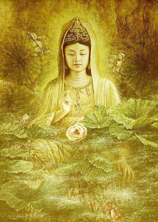 Kuan Yin with lotus